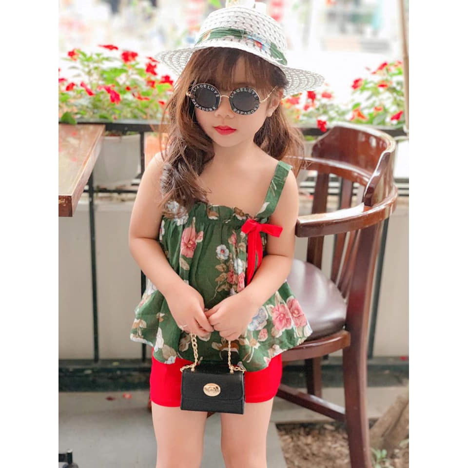 Bộ 2 dây tơ đũi TẶNG MŨ siêu đáng yêu cho bé gái - BTM