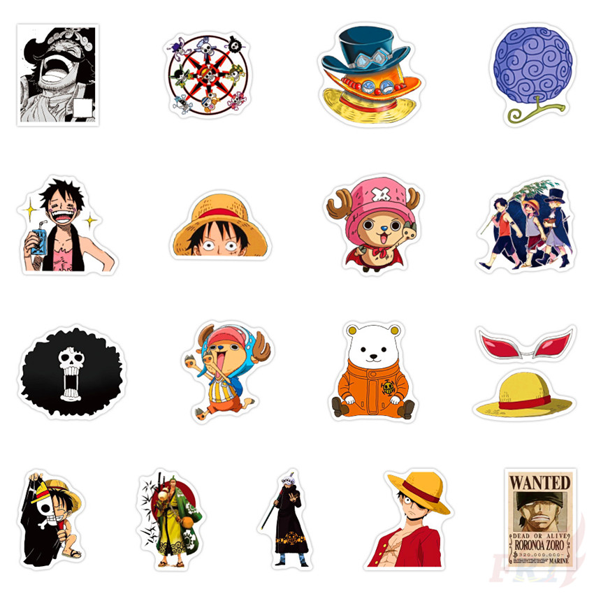 ☠ One Piece . Sailing Adventure 2022 Series 01 Stickers ☠ 50Pcs/Set Anime Luffy Chopper Zoro Nami Waterproof DIY Fashion Decals Doodle Stickers