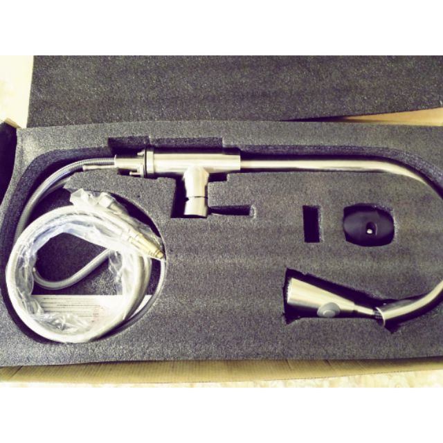 VÒI BẾP NÓNG LẠNH INOX SUS 304 ( Dây rút)