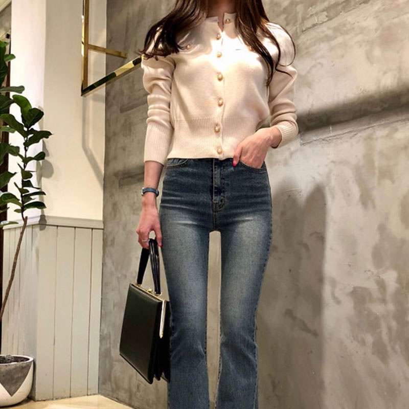 Áo Khoác cardigan Dệt Kim Dài Tay Thời Trang Hàn Quốc Cho Nữ
