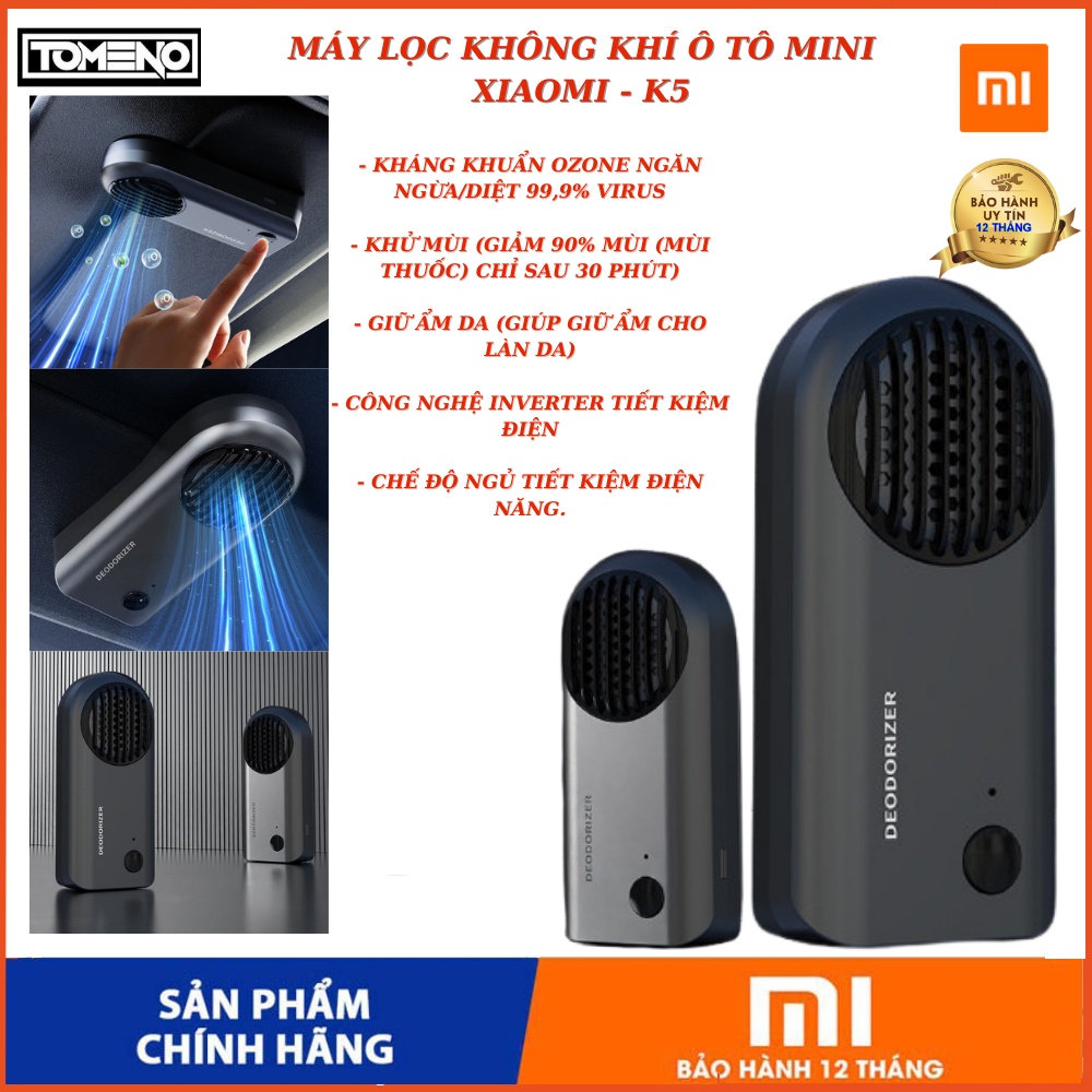 máy lọc không khí mini xiaomi , Máy Khử Khuẩn Ô tô , gia đình , k5 , siêu nhỏ , khử mùi , diệt khuẩn , ngăn ngừa virut