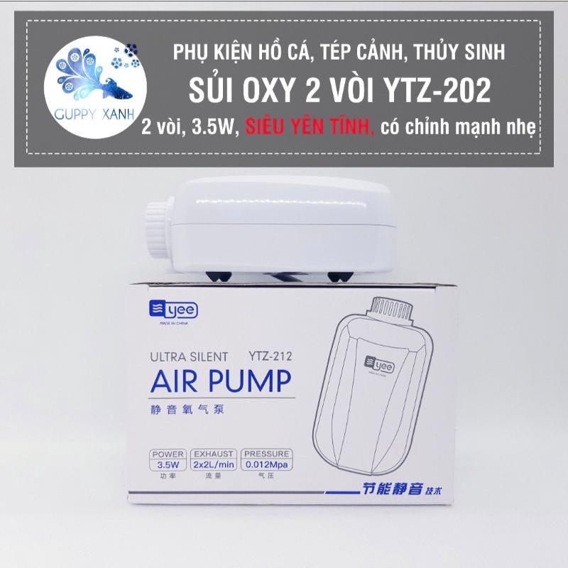 Sủi oxi siêu êm YEE cho bể cá - Sủi oxy yên tỉnh ít ồn có tặng kèm dây oxy và sủi