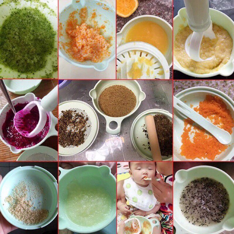 Bộ chế biến ăn dặm 10 chi tiết nhiều công dụng đặc biệt cho bé