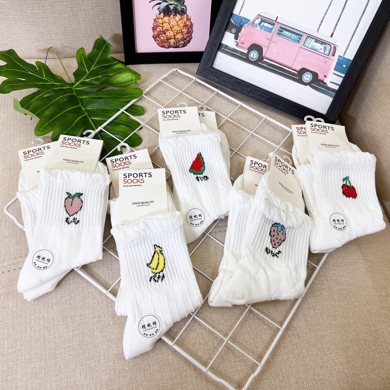 Tất cổ cao lộn xộn các mẫu nhiều hình cute hơn 20 mẫu Combo 5 đôi bất kì