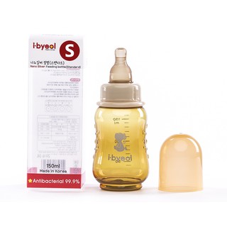Bình sữa Hàn Quốc cổ nhỏ I-Byeol 150ml Nano Silver kháng khuẩn - Ty size S