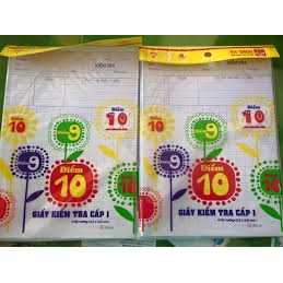 Giấy kiểm tra  ⚡ HÀNG LOẠI 1 ⚡ Giấy kiểm tra Hồng Hà 4919, 4 ô ly tiện lợi cho các em học sinh, tiết kiệm thời gian
