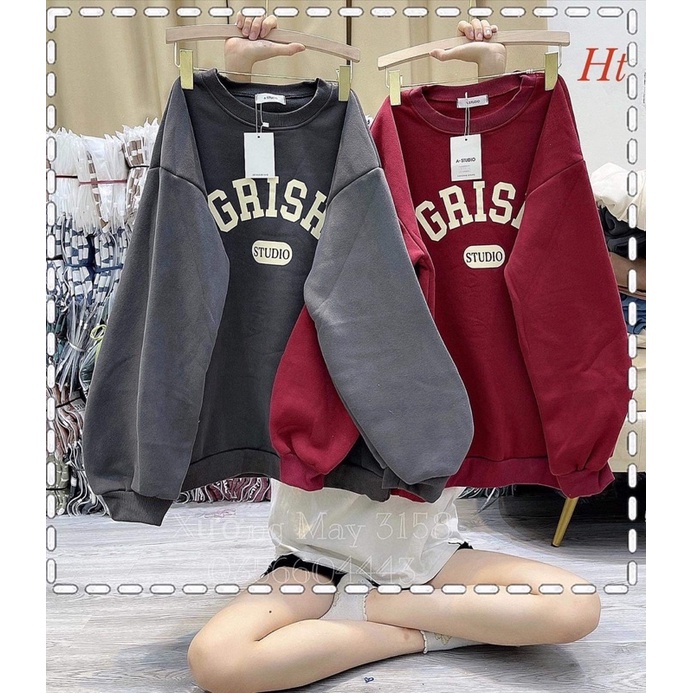 Áo nỉ bo cotton GRISH HT12