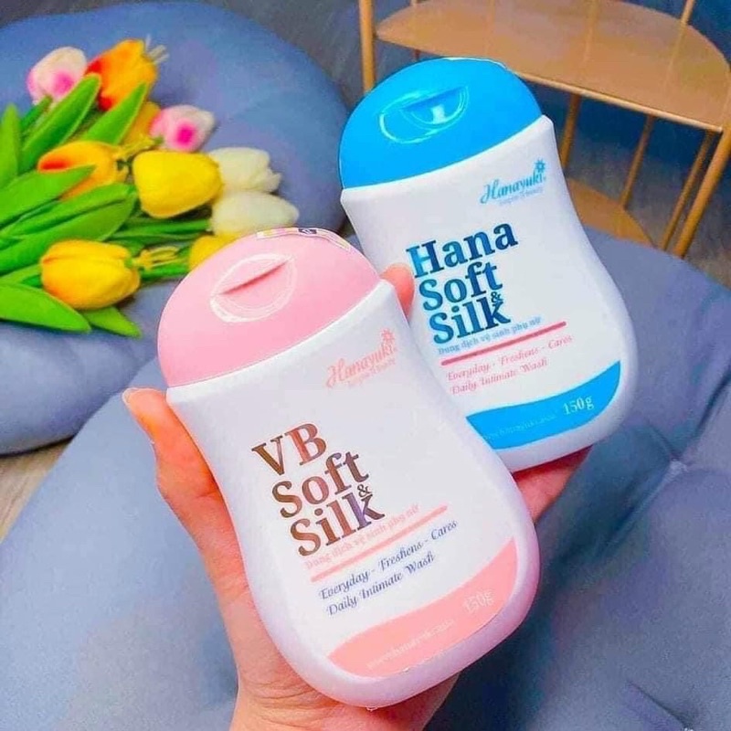 Dung dịch vệ sinh nam &amp; nữ phiên bản màu hồng Hanayuki - VB Soft &amp; Silk