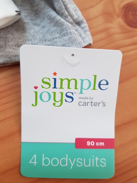 Set 4 bodysuit Carter tay dài