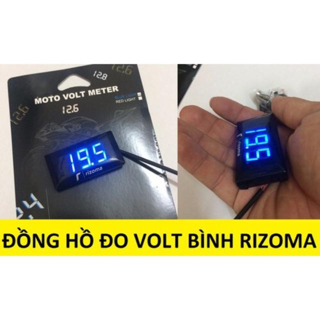 ĐỒNG HỒ BÁO VOLT BÌNH XE MÁY MẪU RIZOMA