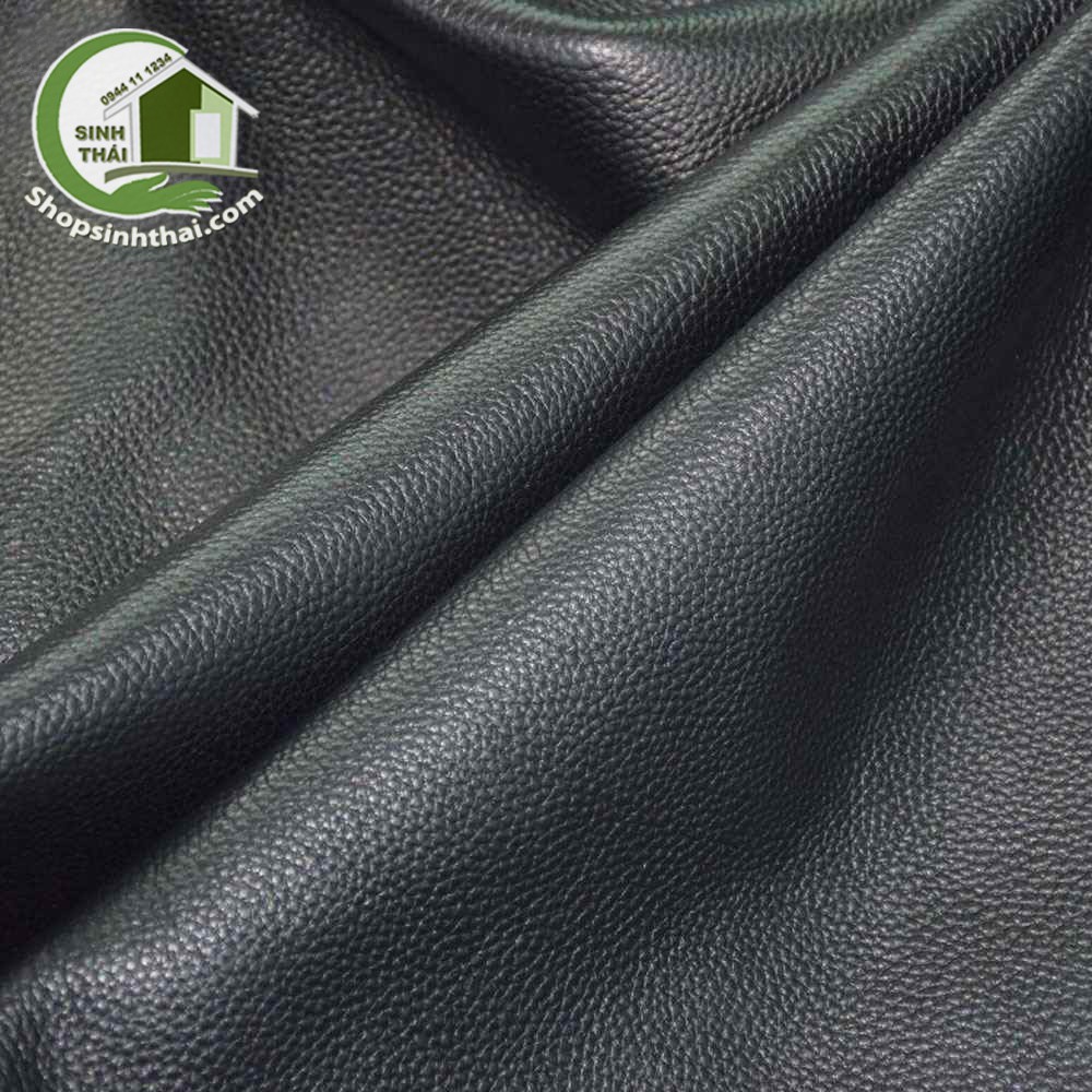Vải da simili PVC Khổ 1,4m - vải giả da may túi, làm dép, bọc ghế sofa - màu đen có vân | BigBuy360 - bigbuy360.vn