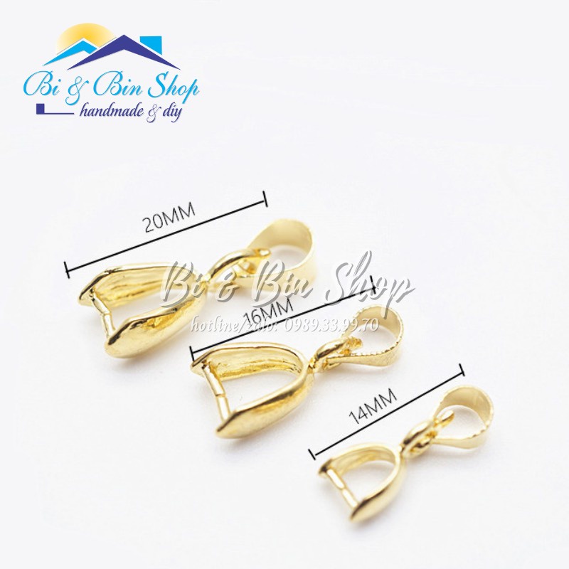 4 Cái Kẹp Mặt Dây Chuyền Có Khoen Treo Đeo Dây Chuyền, Làm Trang Sức Handmade