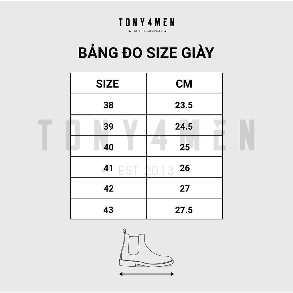 Giày Tây Nam Da Bò Nhập Khẩu TONY4MEN Tăng Chiều Cao Thiết Kế Trẻ Trung Sang Trọng GN9005