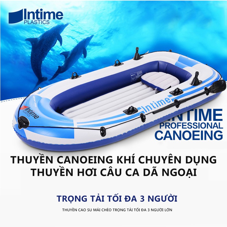 Thuyền hơi thuyền phao xuồng bơm hơi thuyền câu cá INTIME chứa 3-4 người chắc chắn