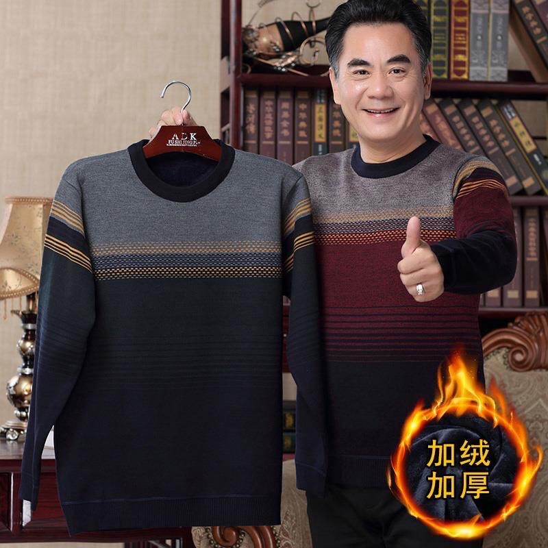 Các mẫu áo len trung niên nam lót lông cao cấp, chất dày dặn, ấm áp NV0865