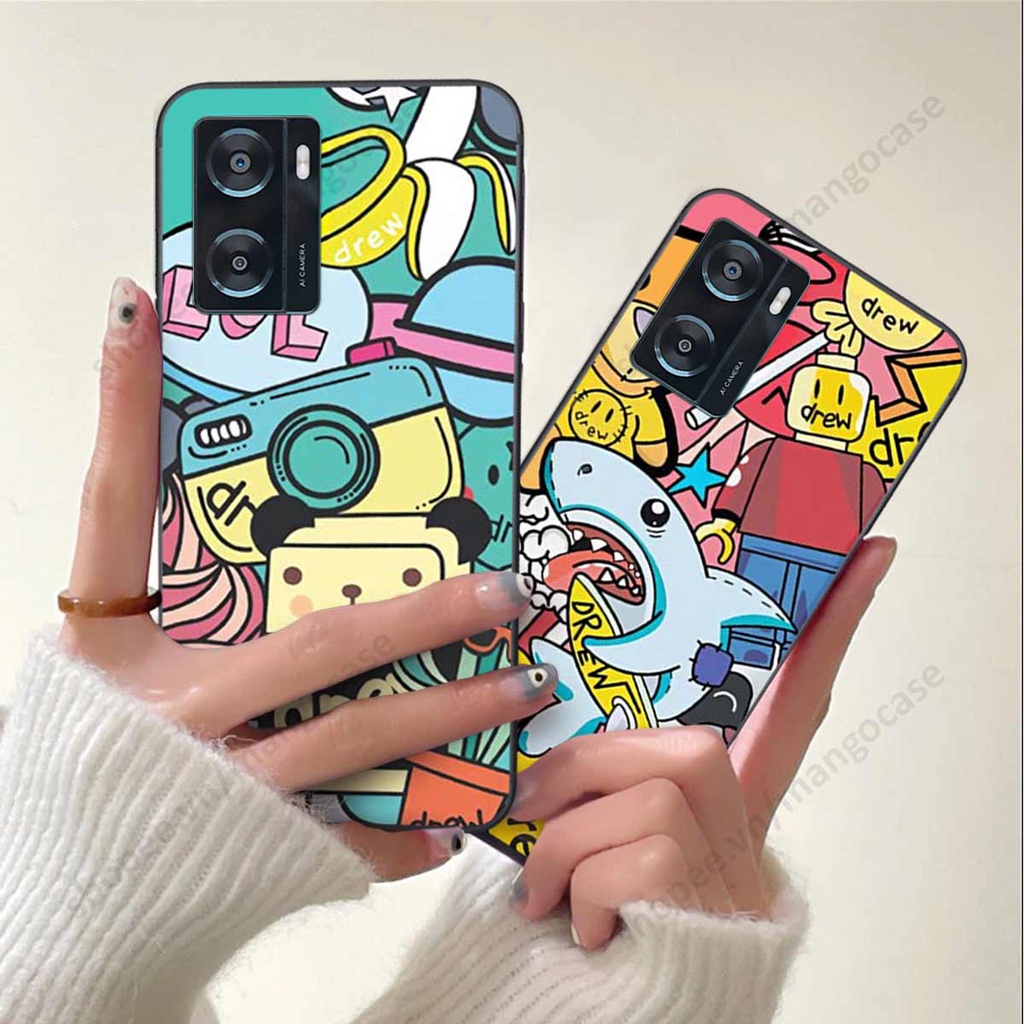 Ốp lưng điện thoại Oppo A57 2022 drew, kaws, bape cao cấp, vỏ ốp rẻ đẹp