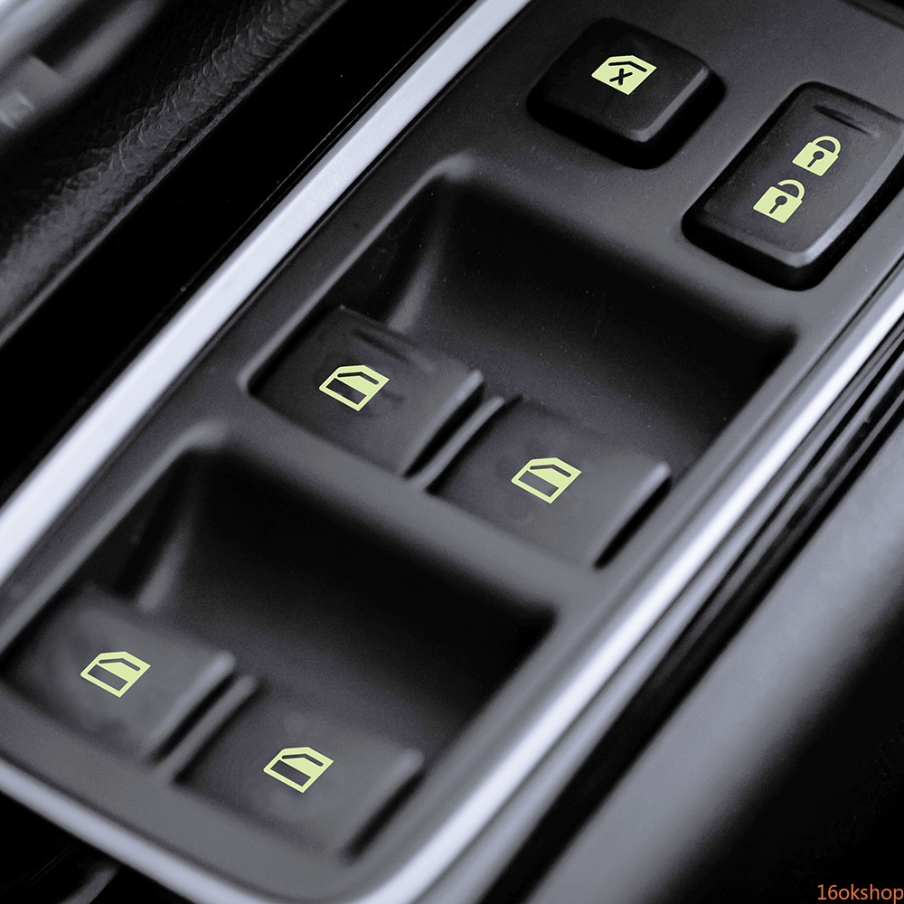 Miếng Dán Trang Trí Công Tắc Điều Khiển Cửa Sổ Xe Hơi Màu Dạ Quang Độc Đáo