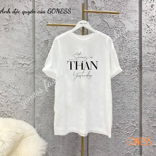 [Mã FAMAYWA giảm 10K đơn 50K] Áo Thun Nữ Goness In Chữ Cá Tính Nữ Phông Suông Cotton 100% Co giãn Thoáng Mát AP03