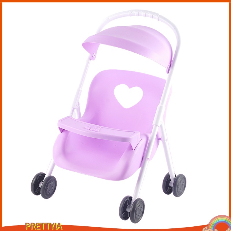 Xe đẩy em bé mini bằng nhựa xinh xắn cho búp bê