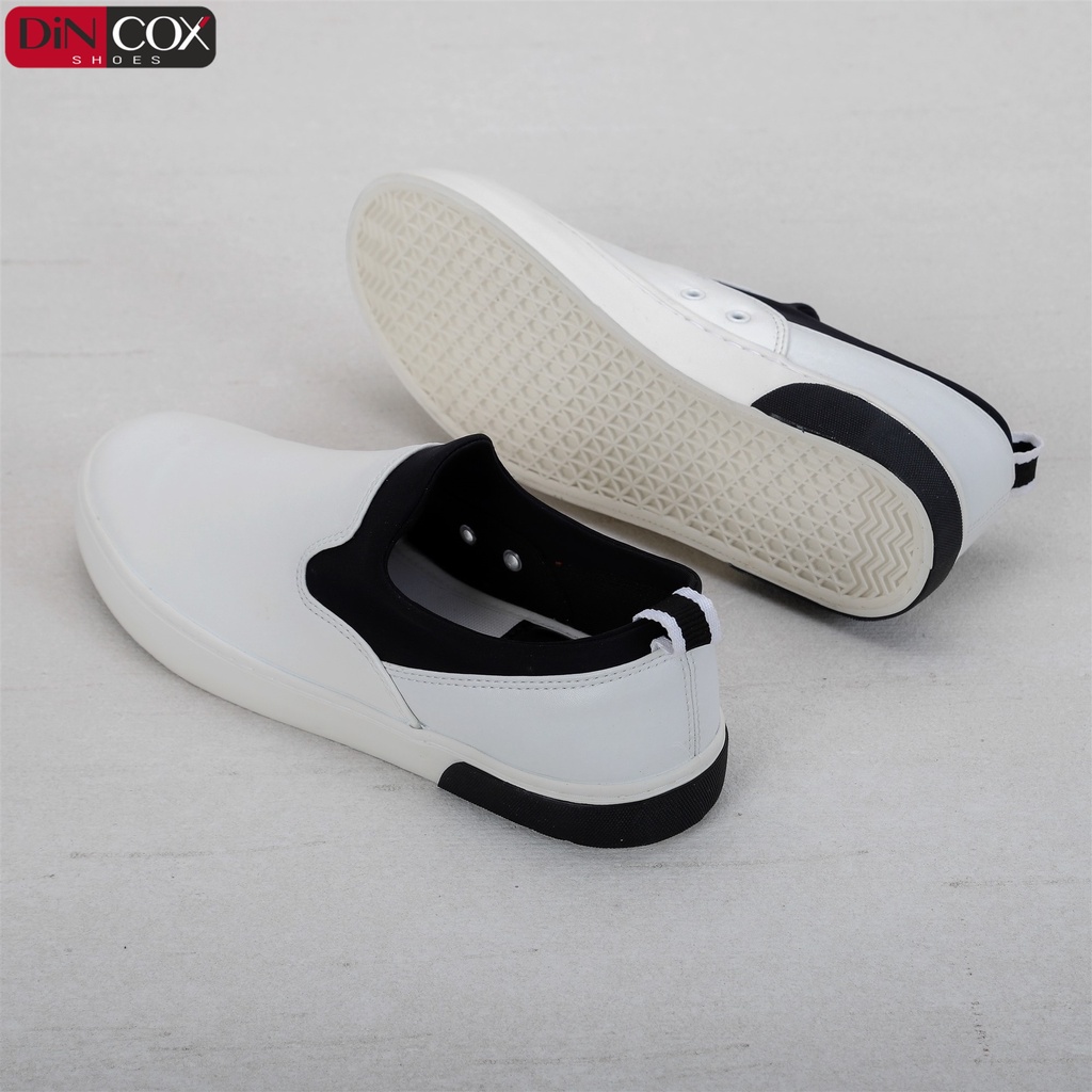 Giày Lười Sneaker Da Nam DINCOX C09 Sang Trọng Nổi Bật White