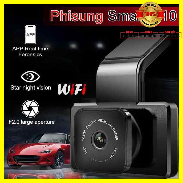 [ Bảo Hành 12 tháng] Camera hành trình ô tô, xe hơi cao cấp Phisung K10 tích hợp camera lùi, kết nối WIFI, định vị GPS | BigBuy360 - bigbuy360.vn