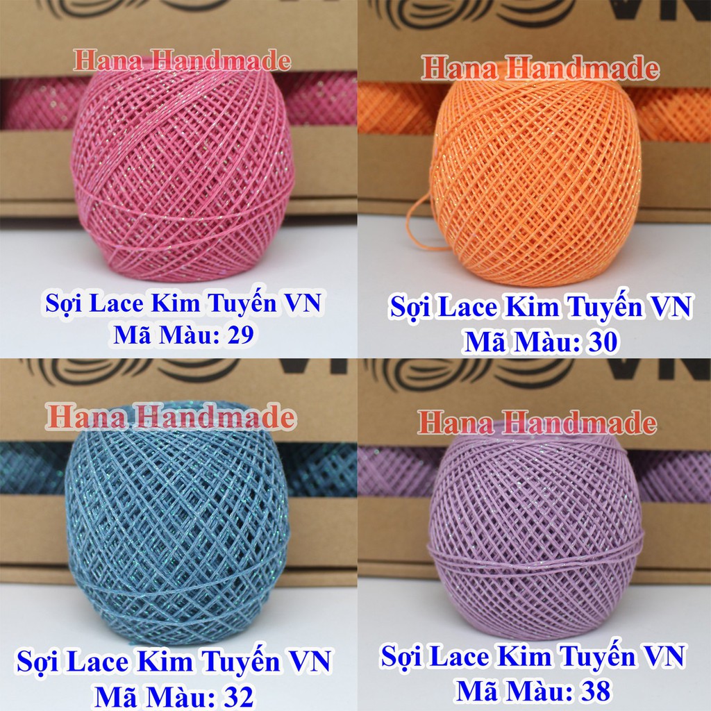 Sợi lace nhũ Craft Yarn 300g/ hộp 6 cuộn