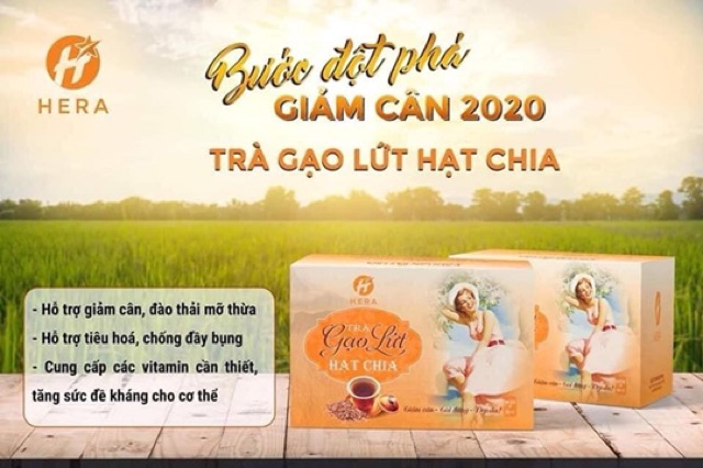 Trà gạo lứt hạt chia