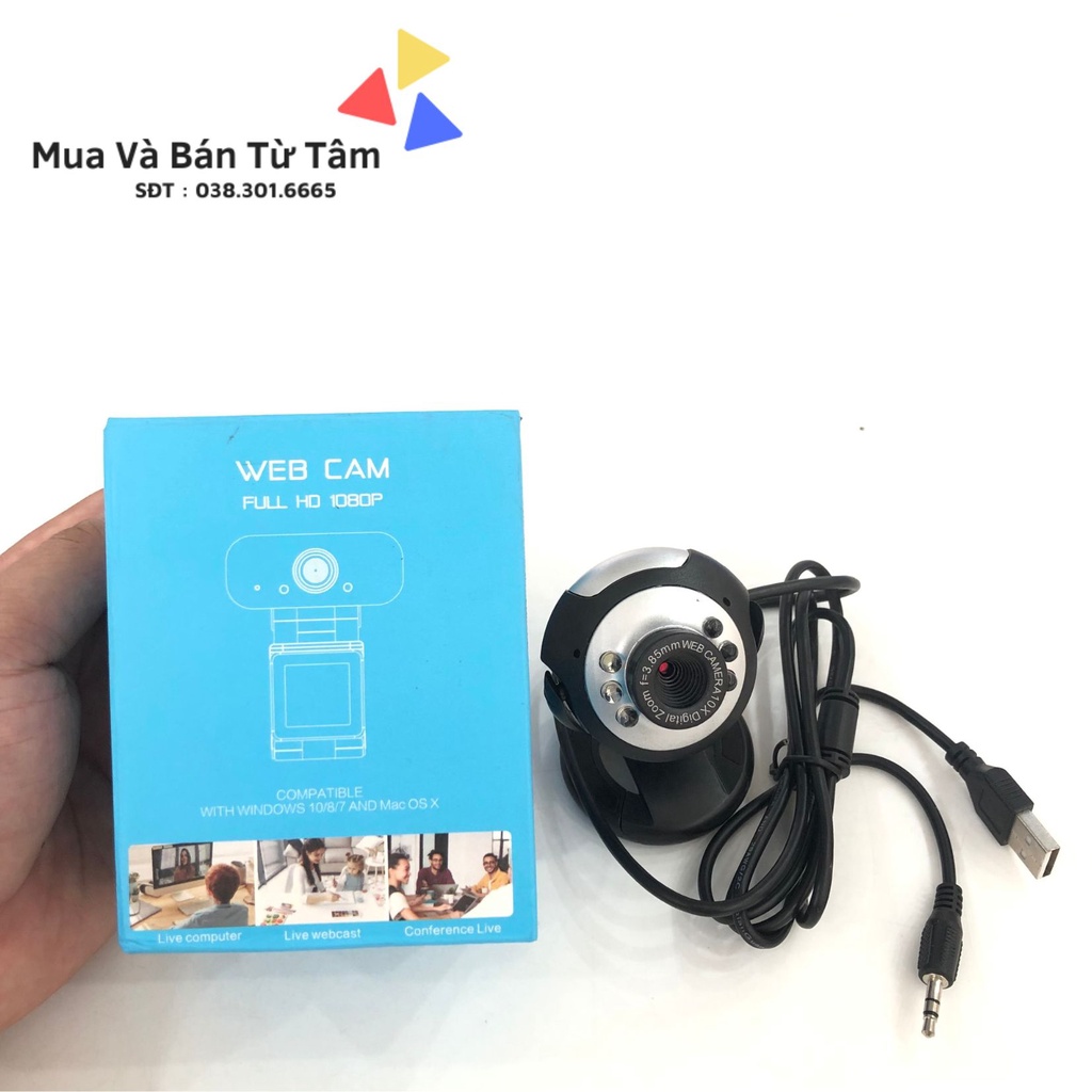 Webcam Máy Tính 6 LED HD Kèm MIC Camera USB 2.0 50.0M Mua Và Bán Từ Tâm