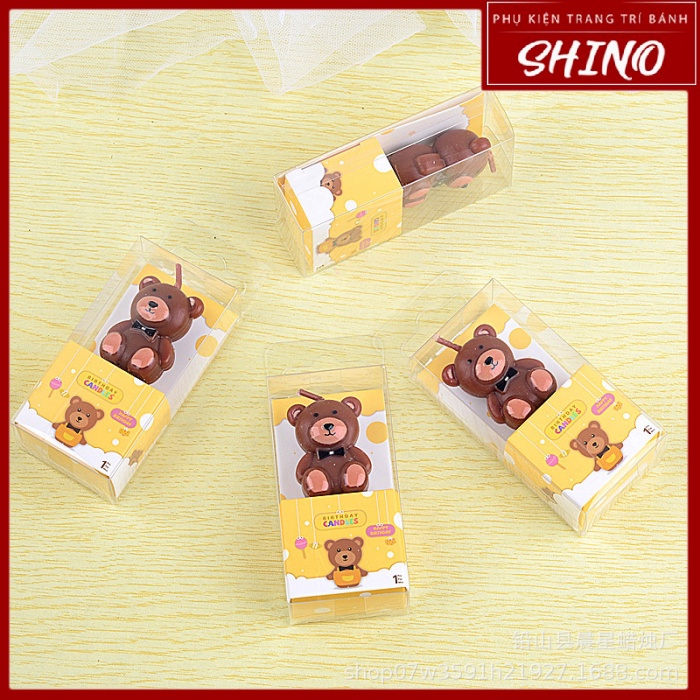 Nến Sinh Nhật Trang Trí Bánh Kem Hình Gấu Nâu (Baby Bear Candle)