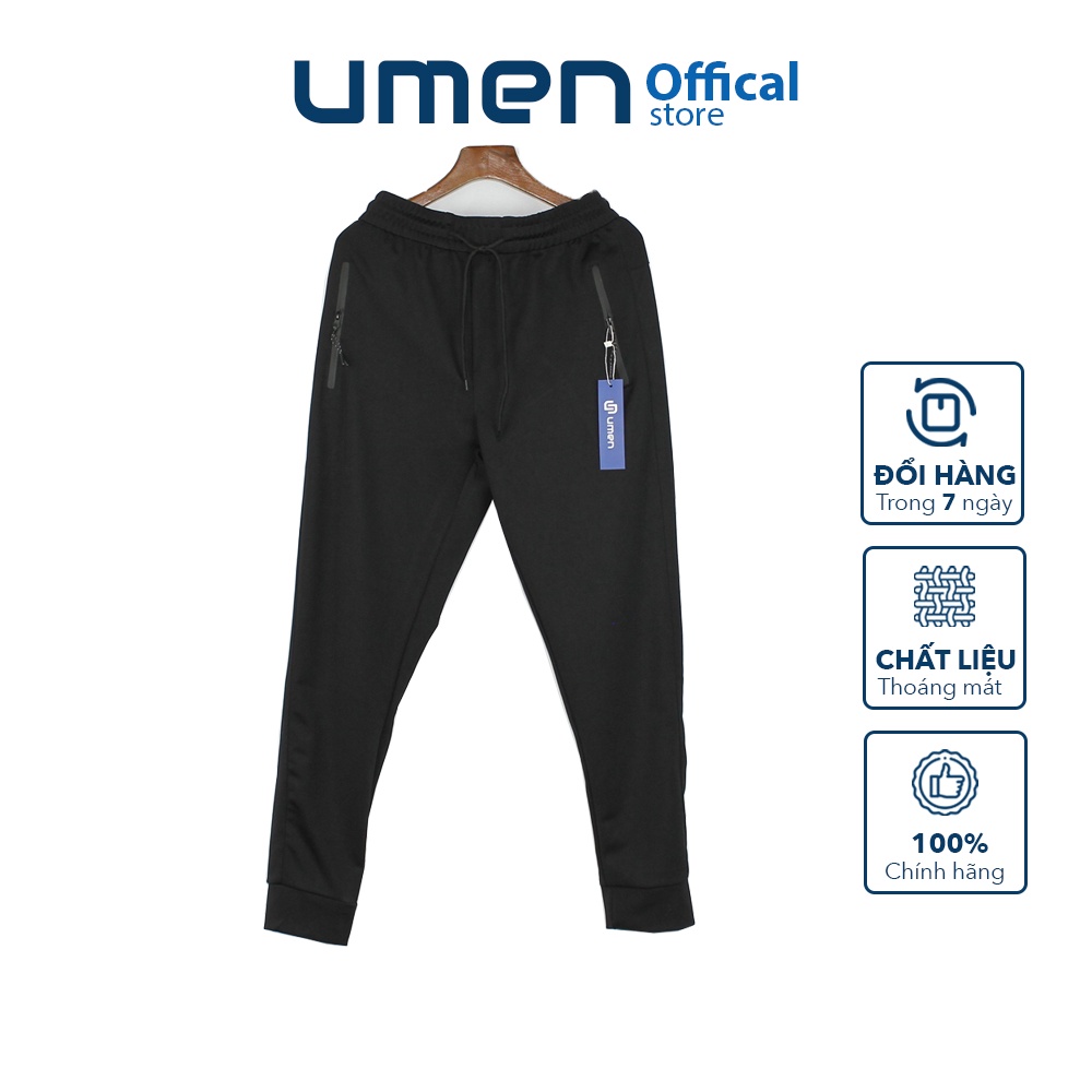 Quần dài nam basic, cotton co giãn thoáng mát - Umen