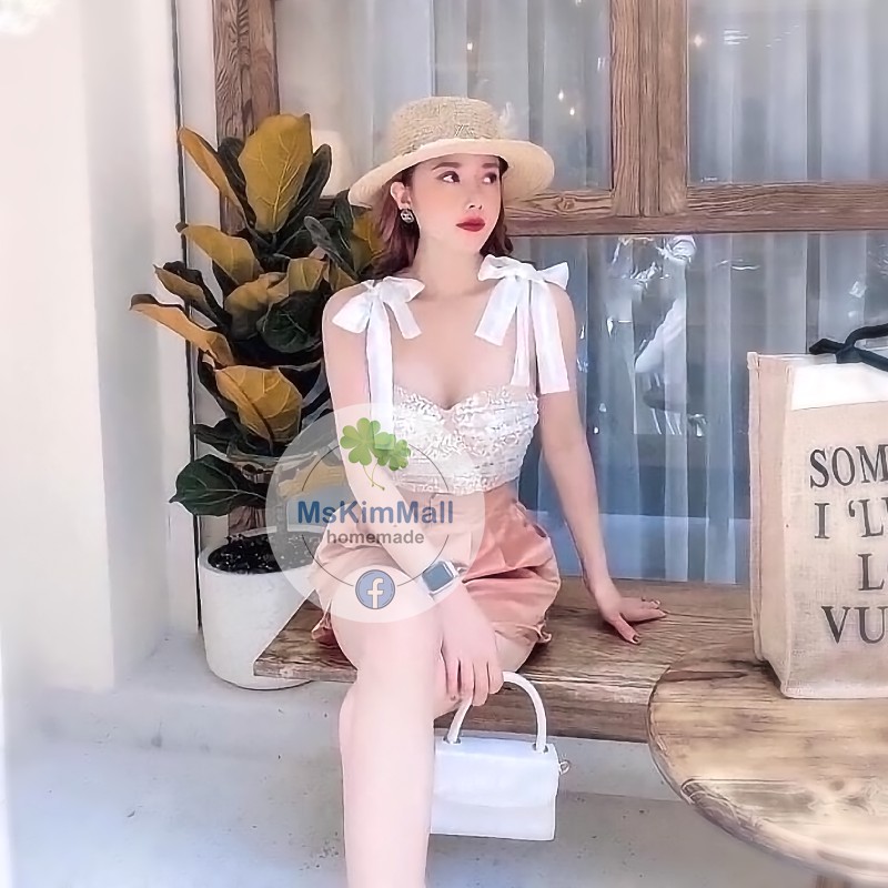 Áo bra ren Quyến rũ CAO CẤP 2 dây thắt nơ cách điệu SIÊU XINH