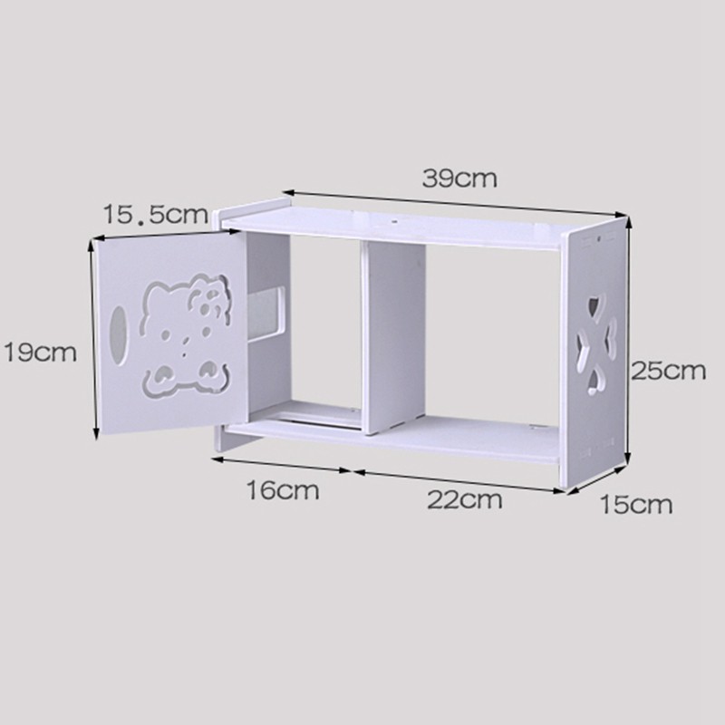 Tủ đựng cốc khăn giấy gỗ nhựa treo tường có giác hút không cần đục lỗ