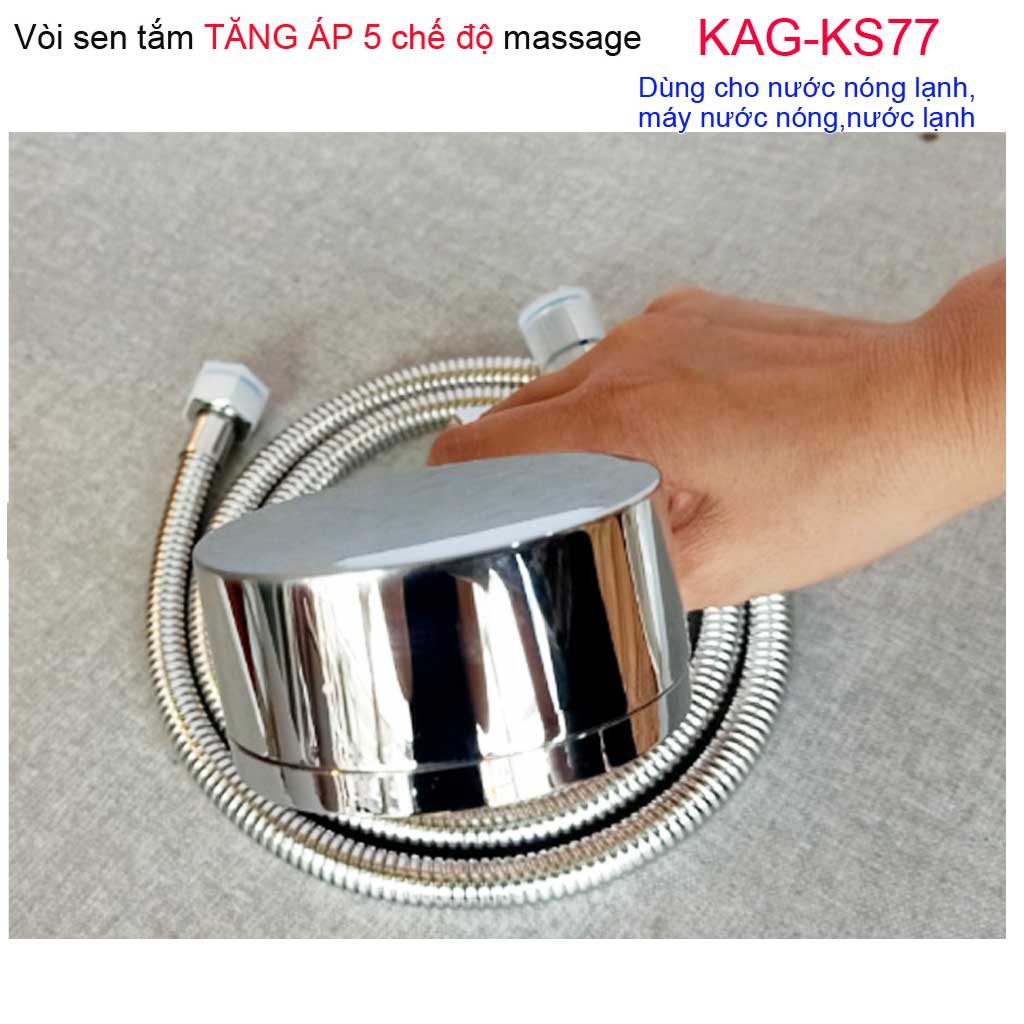 Vòi hoa sen tắm KAG-KS77A, Sales trọn bộ vòi hoa sen 1 tay sen+1 dây sen tắm vòi hoa sen tia nước mạnh sử dụng tốt