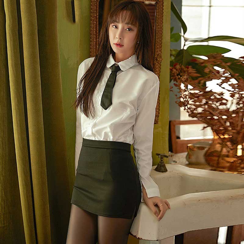 Đồ ngủ sexy nữ gợi cảm nàng thư ký công sở kèm cà vạt quyến rũ 2072 | BigBuy360 - bigbuy360.vn