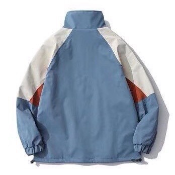 Áo Khoác Dù Nam Cổ Bẻ Phối Màu Vải Dù 2 Lớp Sịn Sò Logo In Form Rộng Che Nắng Tốt NEW UNISEX