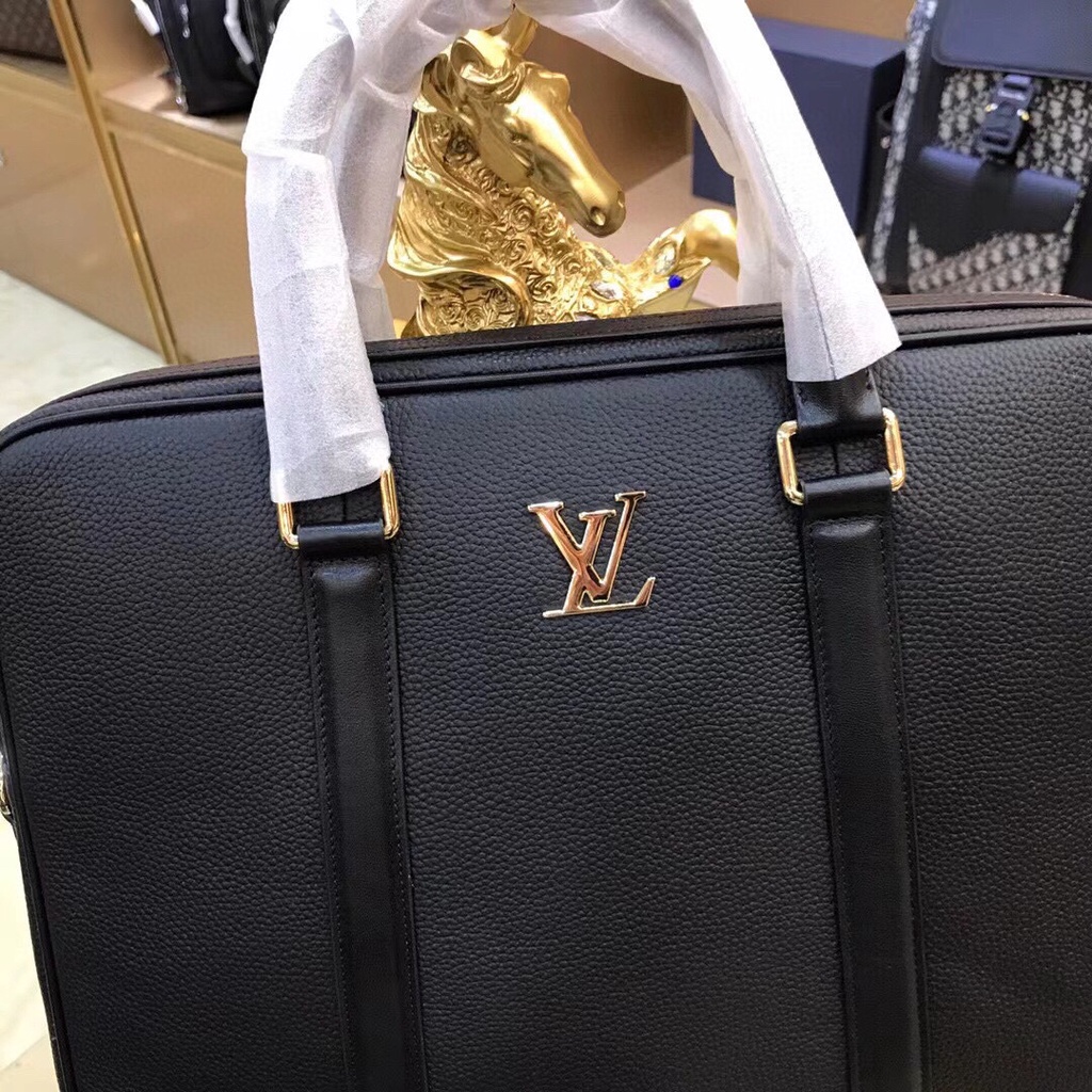 Cặp xách công sở nam da thật thời trang cao cấp Louis Vuitton LV phong cách thanh lịch, thời thượng