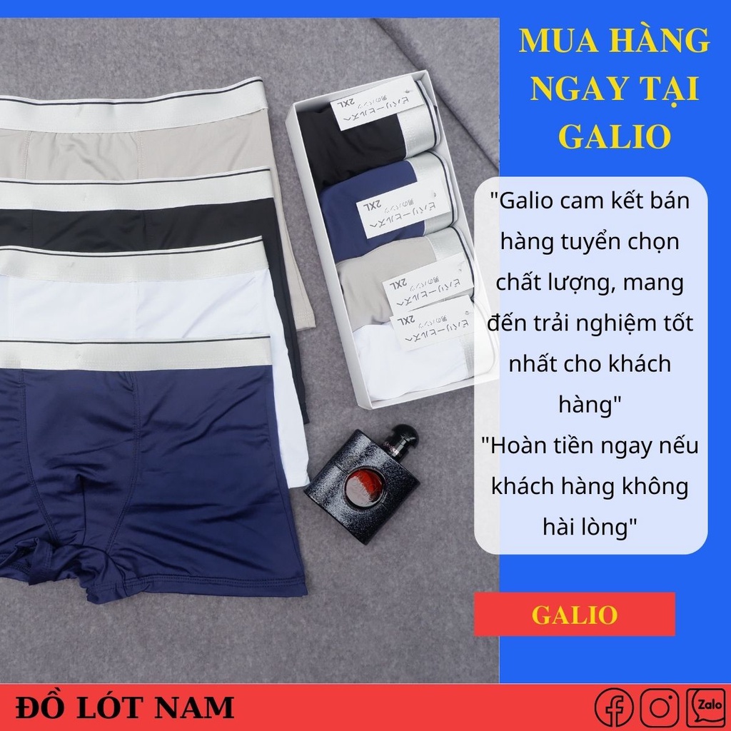 Quần lót nam, sịp đùi nam Nhật Bản chất thun lạnh chính phẩm co giãn 4 chiều chuẩn đẹp - GALIO SHOP