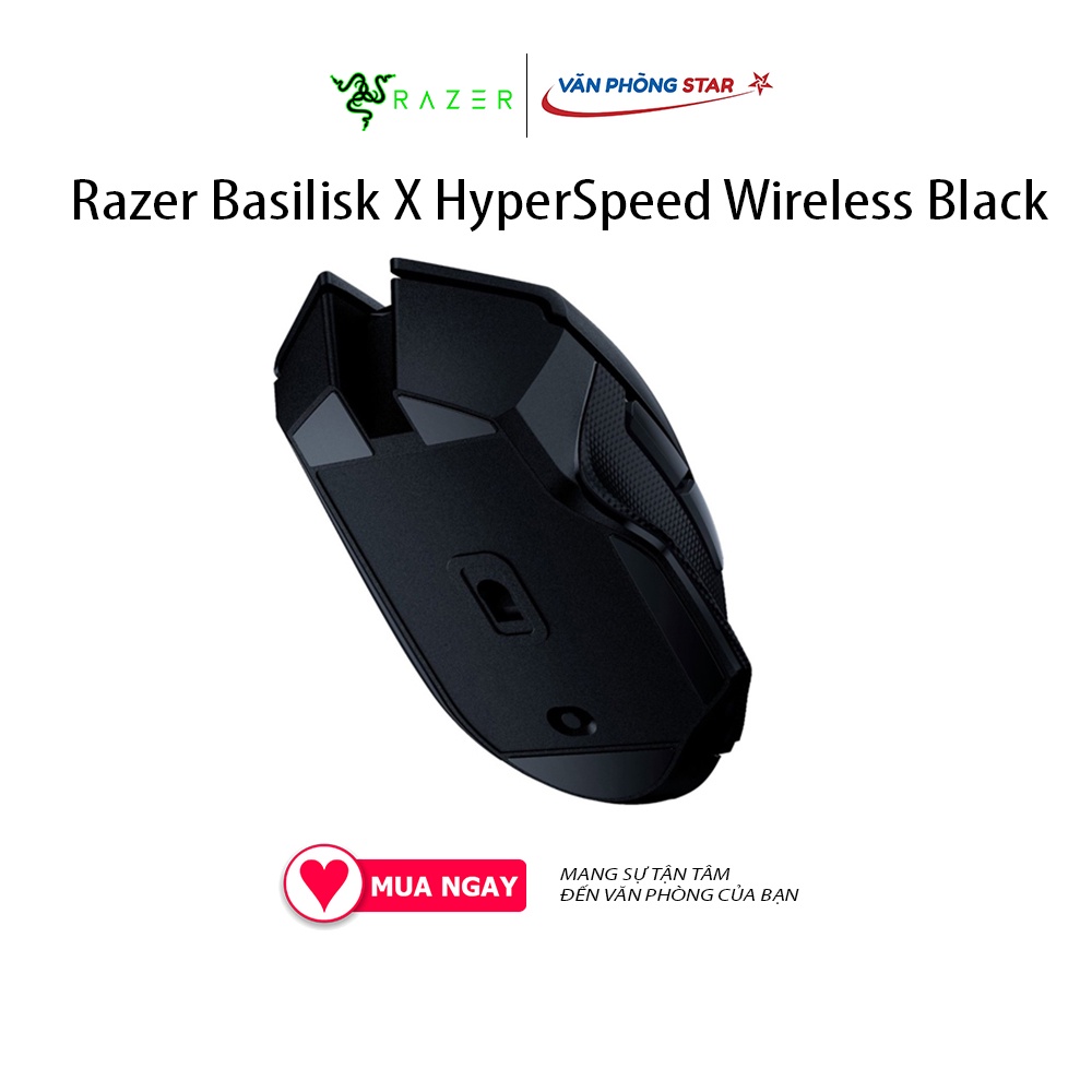 Chuột Gaming không dây Razer Basilisk X HyperSpeed RZ01 bluetooth, wireless 16000 dpi 5 mức điều khiển chính hãng