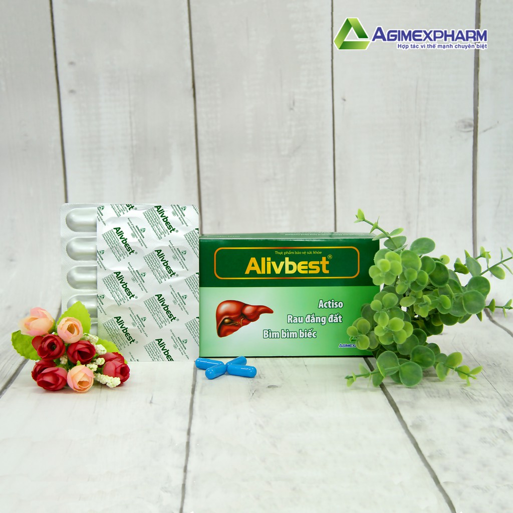 Viên uống bổ gan mật ALIVBEST - Actiso + Rau đắng đất + Bìm bìm biếc - Hộp 30 viên