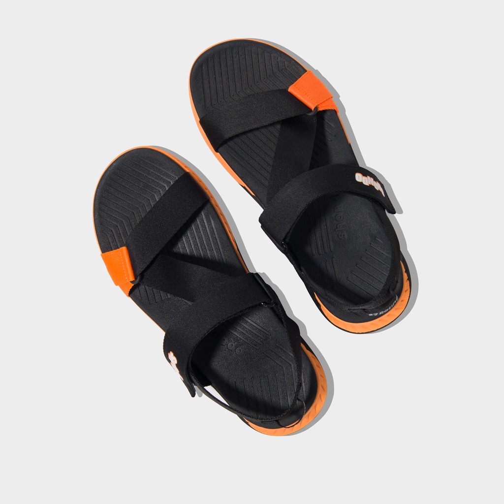 Giày Sandals Nam Nữ  Shondo F7 Racing Đế Đen Phối Cam F7R1080