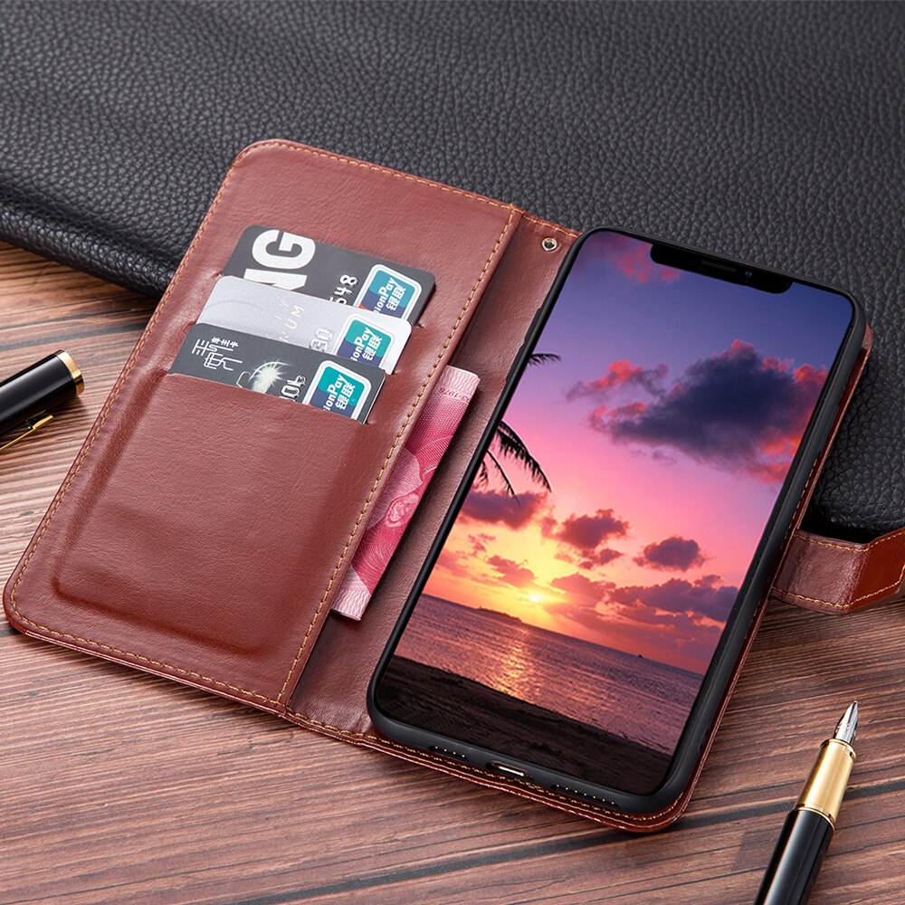 Luxury Leather Flip Book style Case For Meizu C9 M818H Vintage Wallet Stand Card Holder Case For Meizu C9 Pro Meilan c9 pro