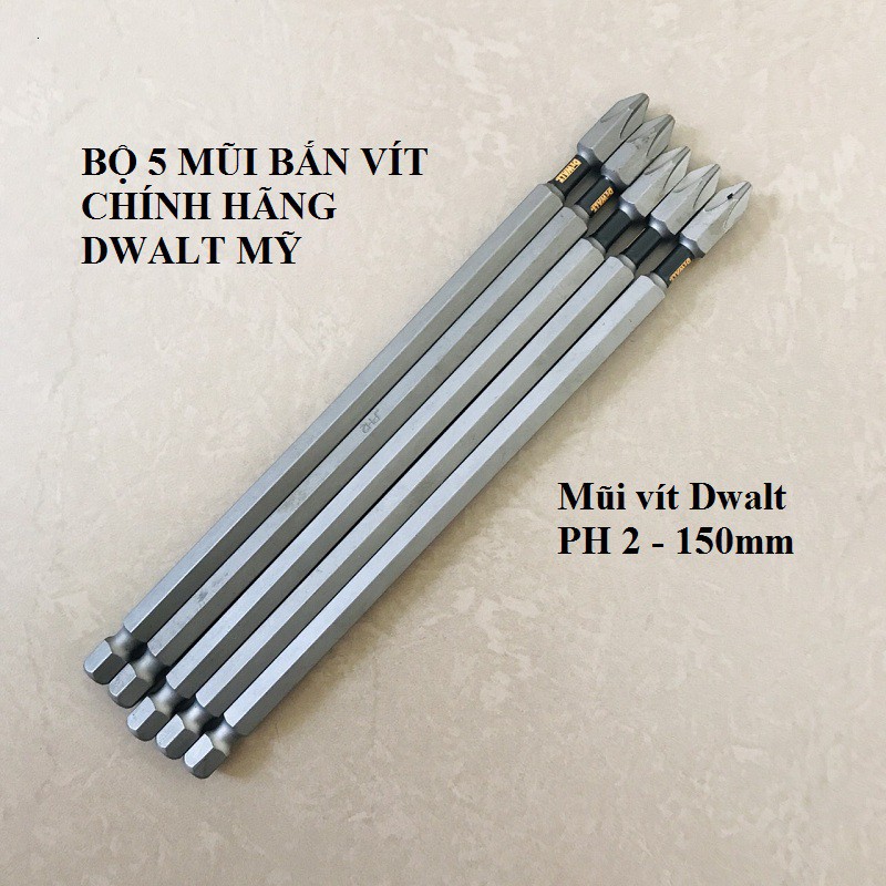 5 Mũi Vít DeWalt Có Từ Ph2 - 150mm