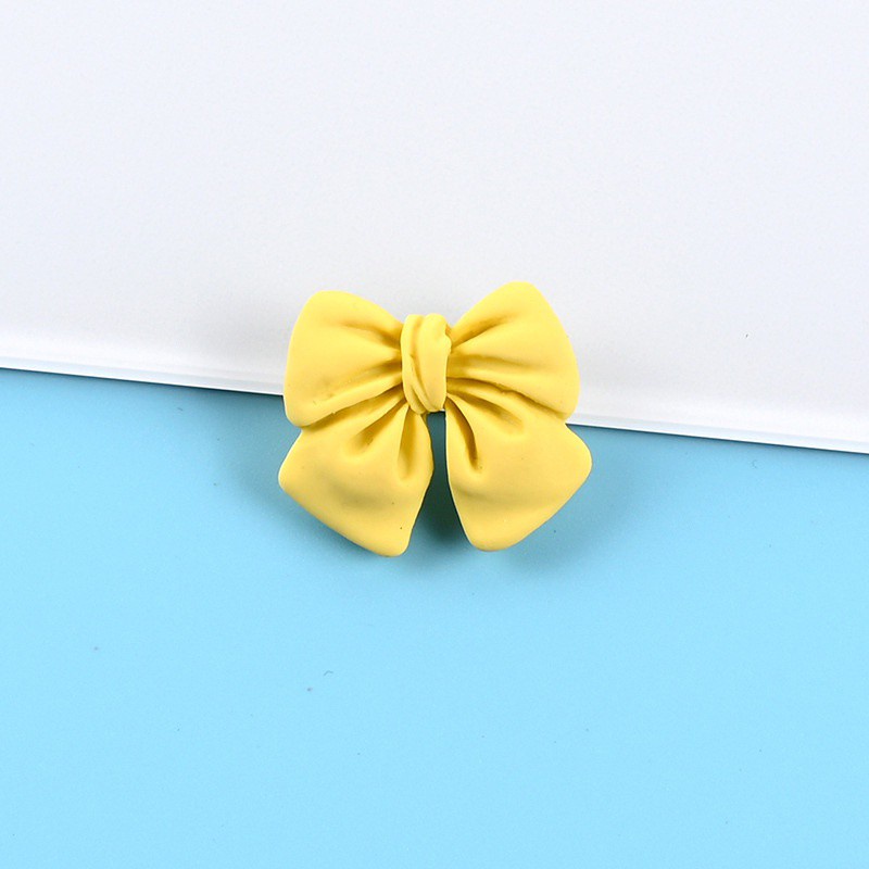 Set 10 nơ nhựa resin đính trang trí quần áo/ điện thoại thủ công