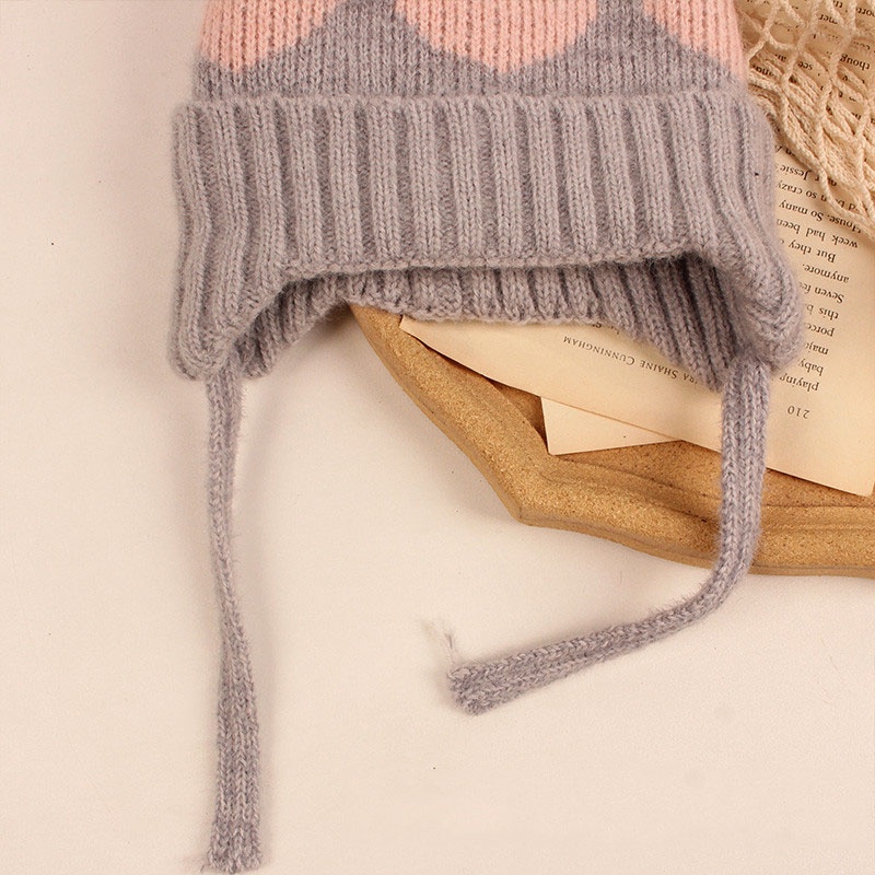 Mũ Beanie Dệt Kim Dày Dặn Đính Quả Bông Dễ Thương Thời Trang Thu Đông Cho Bé Trai Và Gái 6-36 Tháng Tuổi
