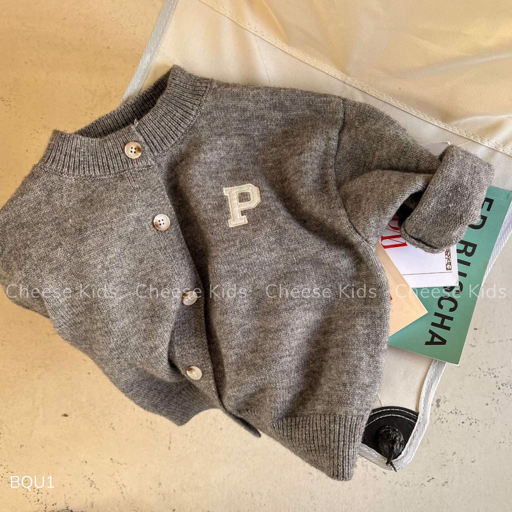 Áo khoác cho bé trai bé gái EMBES KIDS, áo khoác len trẻ em từ 11kg đến 31kg