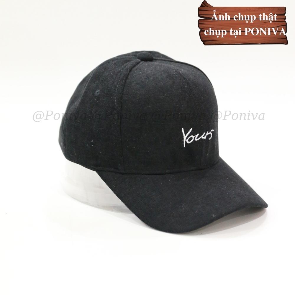 Mũ lưỡi trai nam nữ thêu chữ YOURS form unisex MS001 phong cách Ulzzang Thời trang PONIVA siêu hot