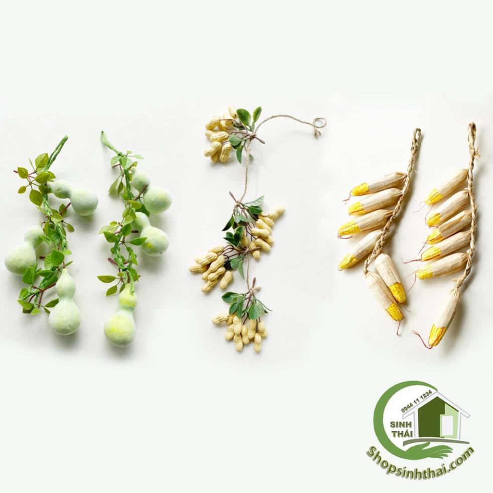 Dây trái cây, củ quả giả - Dây trái su su, táo, quýt, ớt, lê, khổ qua, khế, dâu tây, chuối, cam, bơ, bí, tỏi, hành, bắp