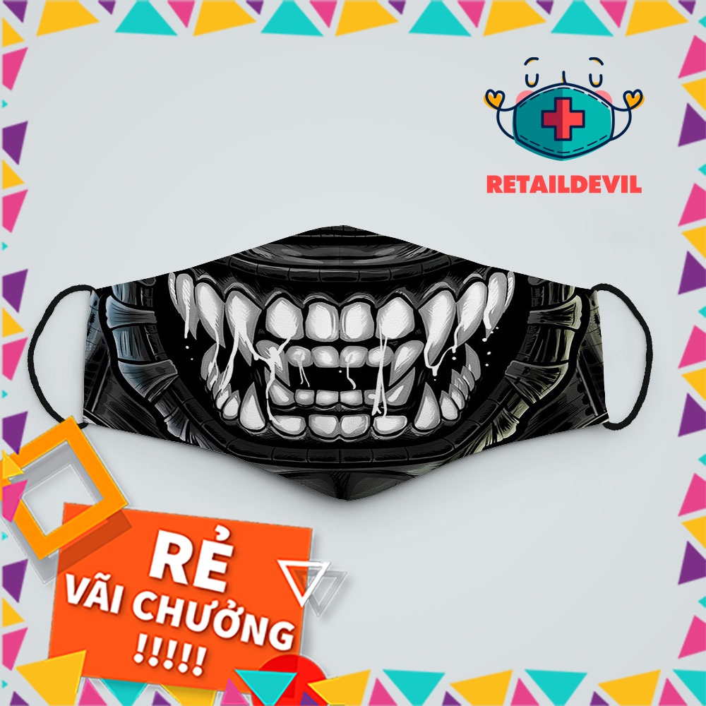 Khẩu Trang Vải Đen Hà Nội DRAWN__131 RetailDevil Dây Đeo Mềm, Đeo Thoải Mái, Không Đau Tai, Dễ Thở, Thoáng Khí
