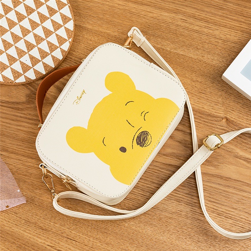 DISNEY Túi Đeo Chéo Hình Chuột Mickey / Gấu Pooh / Chuột Mickey Dễ Thương Cho Nữ