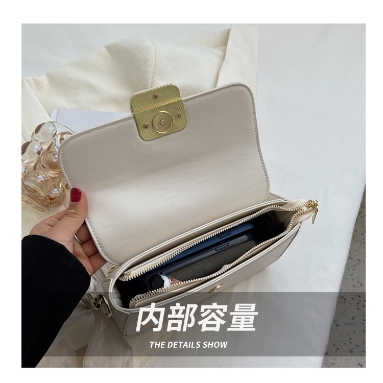 Túi Đeo JASMIN NOIR Chéo Bằng Da PU Có Khóa Cho Nữ